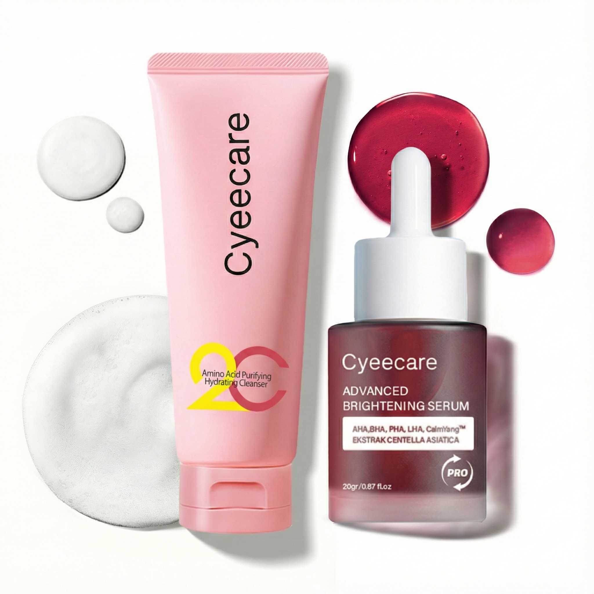 Serum peremajaan kulit + pembersih wajah